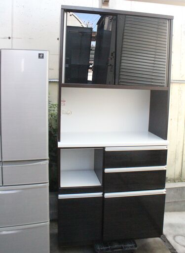 高級 松田家具 キッチンボード、食器棚、幅90cm Used・美品