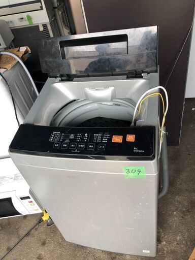 NO 309 ?北九州市内配送設置可能✨? アズマ 6kg洗濯機 EAW-601A 2019年製