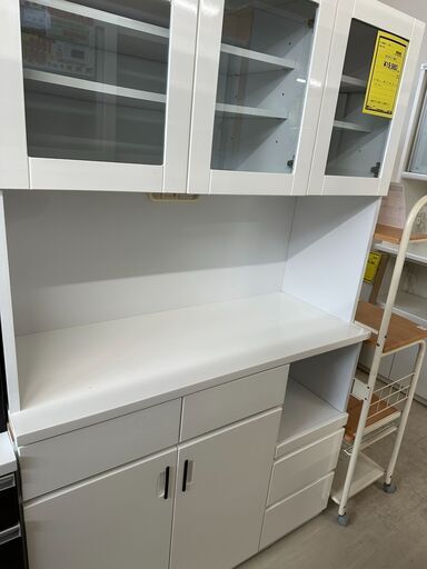 ジモティ来店特価!!　　食器棚　ホワイト　　　J-0770