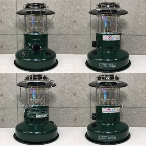 【TOYOTOMI/トヨトミ】美品 rainbow LANTERN/レインボーランタン 自然通気形開放式石油ストーブ 2022年 RL-25M ダークグリーン 9畳 7畳