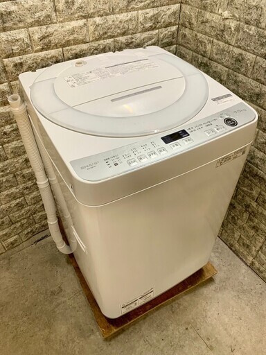 大阪送料無料★3か月保障付き★洗濯機★2021年★シャープ★7kg★ES-GE7E-W★S-186