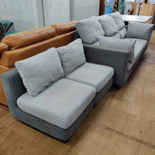 【愛品倶楽部柏店】INTER LIVAX カウチソファ3点セット カメリアV