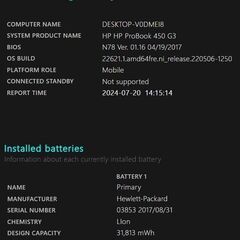 バッテリー◎ フルHD 15.6 HP ノートPC PROBOOK 450G3 Core i7-6500U windows11 pro 16GB SSD256GB  カメラあり オフィス (B064)