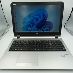 バッテリー◎ フルHD 15.6 HP ノートPC PROBOOK 450G3 Core i7-6500U windows11 pro 16GB SSD256GB  カメラあり オフィス (B064)