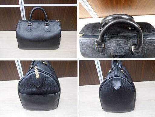 バーバリー ミニボストン バッグ ブラック/黒 Burberrys レザー ノバ