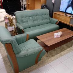 本革ソファー&テーブル3点セット