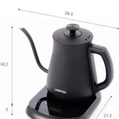 電気ケトル コーヒーケトル 0.8L 1000W コーヒーポット5段温度調節