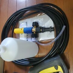 終了しました。値下げしました★別売り付き4点セット★　ケルヒャー 高圧洗浄機 K2コンパクト　★別売りショートガン、クイックノズル＋もこもこスノーフォームランス