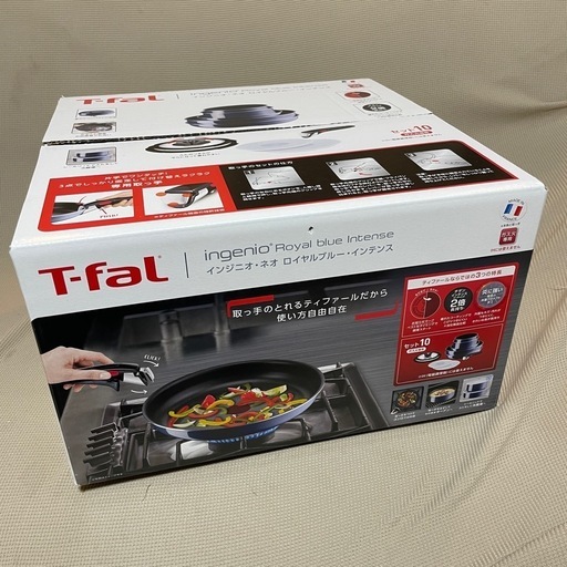 新品　T-fal ティファール  6点セット インジニオネオロイヤルブルーインテンス　ソースパン　パバタフライガラスぶた　シールリッド