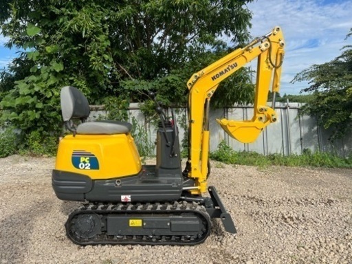 ミニ ユンボ★コマツ★PC02-1a★時間337hr★ディーゼル★2パターン変更可能★ ゴムクローラー新品★千葉発 ★下取り可能です. ミニ ユンボ☆コマツ☆PC02-1a☆時間337hr☆ディーゼル☆2パターン変更