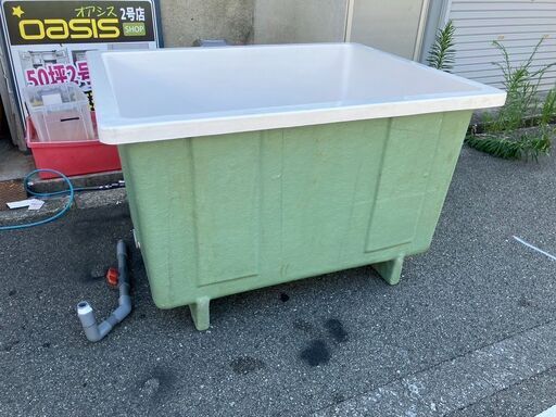 ☆中古￥29,800！FRP　510㍑ジャンボタンク　家具　（内）幅110㎝ｘ奥行85㎝ｘ高さ64㎝　多目的　水産業　水槽　DIY　【BG178】