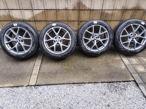 間もなく終了　8月5日まで　ホイールタイヤ４本セット　BBS ジャーマニー　ヒマラヤサテングレー　17インチ