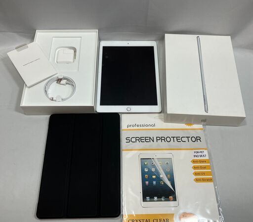 【美品】iPad 第6世代 Wi-Fi+Cellular SIMフリー 32GB 箱・付属品完備 ケース・新品フィルム付 バッテリー良好