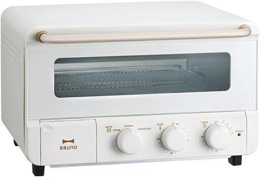 【未開封新品】 BRUNO スチーム＆ベイク トースター 4枚焼き 温度調節可能  ホワイト