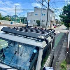 ジムニー ルーフキャリア ラックJB64 JB74-70s vintage パキスタンコットンパープルインド綿ワンピース古着