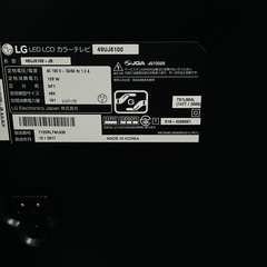 LG 49V型 4K 液晶テレビ 49UJ6100 WebOS搭載 裏番組録画