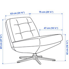 中古 IKEA DYVLINGE 一人用 ソファ グリーン ディヴリンゲ 回転