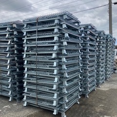 新品メッシュパレット　網カゴ　折りたたみ