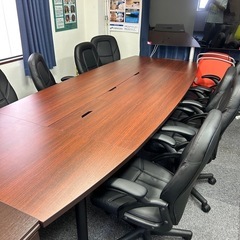 値段相談可
ミーティング テーブル テーブ大型 8人 