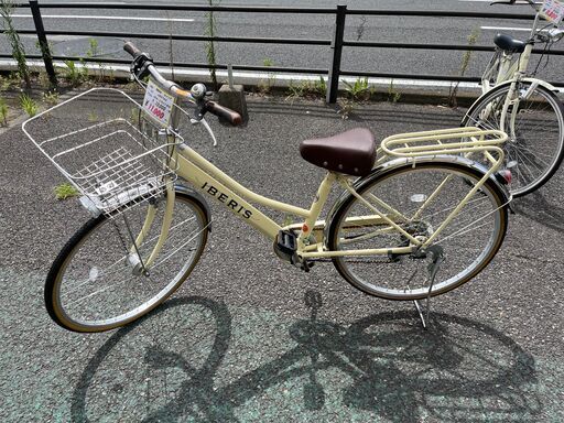 リサイクルショップどりーむ天保山店　No1291　自転車　26インチ　ライト付き　ベル付き　白色　美品