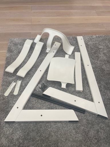 美品　STOKKE  ストッケ　トリップトラップ　ホワイト　ベビーセット付属