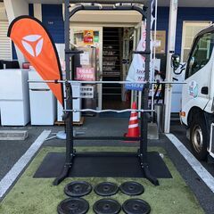 パワーラックセット ハーフラック 15kg×2 10kg×4 バーベル Ezバー