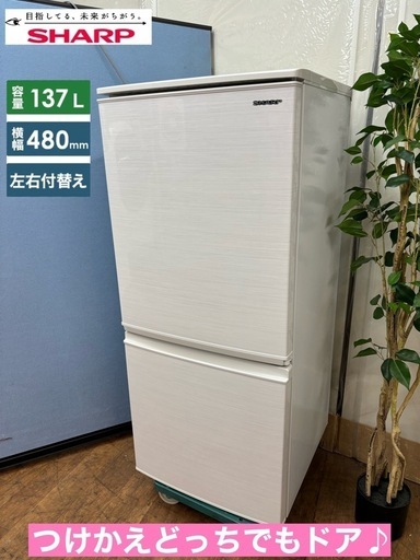 I689  SHARP 冷蔵庫 (137L) 2ドア ⭐ 動作確認済 ⭐ クリーニング済