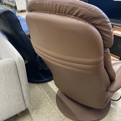 カリモク  レザーリクライニングチェア　ブラウン　回転椅子　※2400010288425