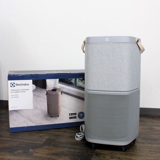 ≪U943ジ≫ 通電OK Electrolux/エレクトロラックス 空気清浄機 EP71-56GYA Pure A9.2 グレー 約43畳 北欧デザイン 家電/空調 外箱付属