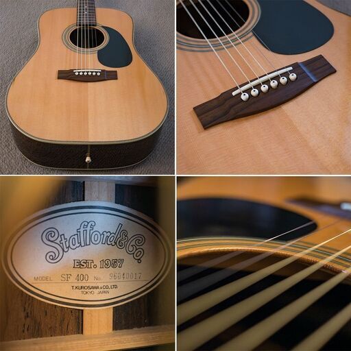 お取置き中】Stafford SF400 極厚単板トップ 1996年