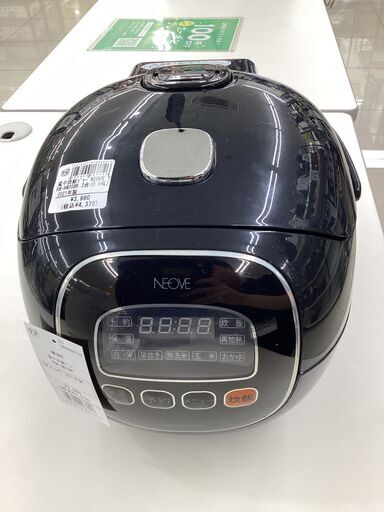【6ヵ月保証】炊飯器　NEOVE　YRM-AM35BK　3合