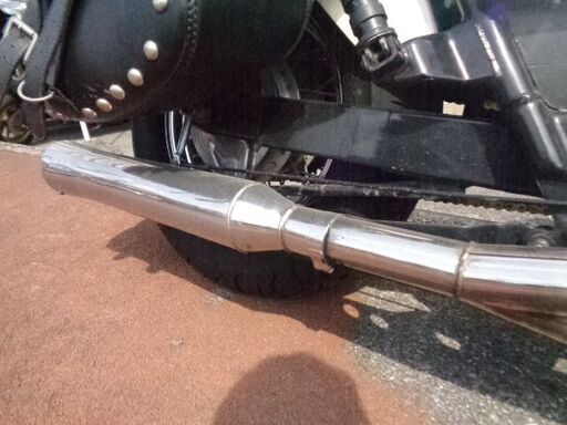 NO.5085 シャドウ４００ (SHADOW)　水冷４サイクルＶツインエンジン　スーパートラップ２ｉｎ１マフラー　グリーン＆ホワイト　☆彡 NO.5085 シャドウ400 (SHADOW) 水冷4サイクルVツインエンジン