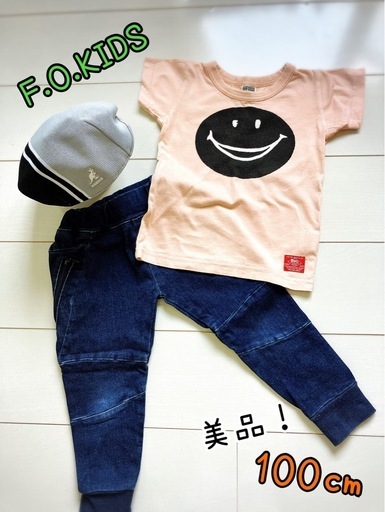 ☆新品未使用！エフオーキッズにこちゃんTシャツ☺︎デニムサウエル 