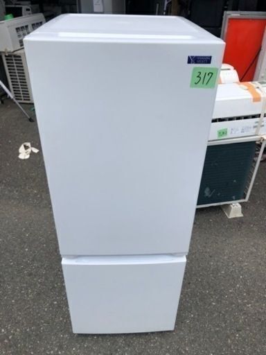 NO 317 福岡市内配送設置無料✨　2021年 ヤマダ電機 2ドア冷蔵庫 (156L・右開き) ホワイト YRZF15G1