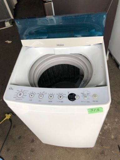 NO 313 福岡市内配送設置無料✨　ハイアール 4.5kg 全自動洗濯機　ホワイトHaier JW-C45A-W