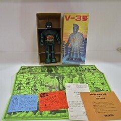 ○未使用 デッドストック(*'ω'*)○ビリケン ブリキ ゼンマイ歩行 V-3号