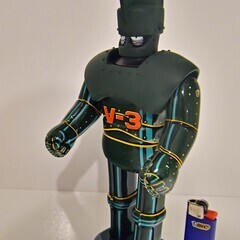 ○未使用 デッドストック(*'ω'*)○ビリケン ブリキ ゼンマイ歩行 V-3号