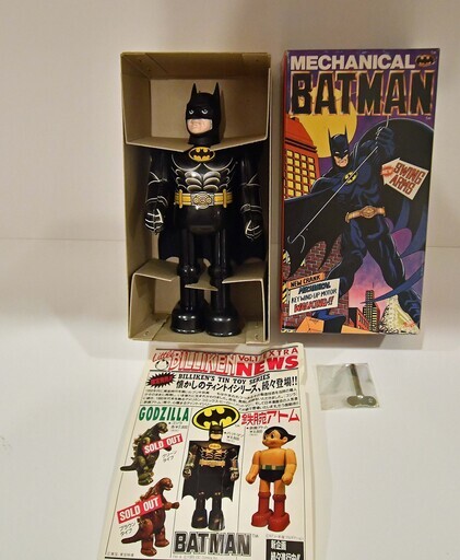 ●未使用　デッドストック(*'ω'*)●ビリケン　ブリキ　ゼンマイ歩行　BATMAN　バットマン●相模原　ビンテージ　アンティーク●