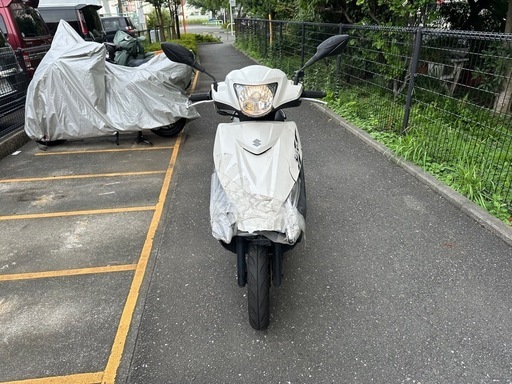 事故車ジャンク スズキ アドレス125 DT11A パールホワイト