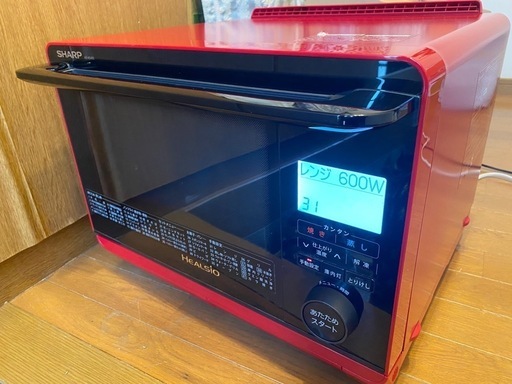 2017年製シャープ スチームオーブン レンジ ヘルシオ 26L 1段調理 AX-AS400-R (0724c)