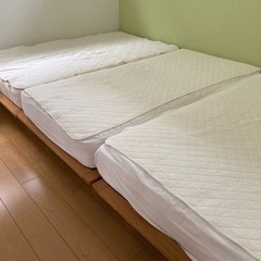 【成立済み】木製ベッドフレーム、マットレス　無印良品