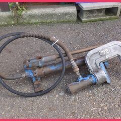 富士産業 手動式 パイプ圧着機 パイプ断水機 管工事 水道工事 止水機 フジ 動作品