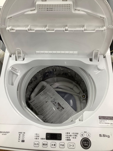 SHARP シャープ　5.5kg 全自動洗濯機　ES-GE5F 2022年製