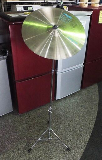 PAISTE/パイステ◆ドラム　クラッシュシンバル　18インチ　ドイツ製　スタンドセット　現状渡し　USED