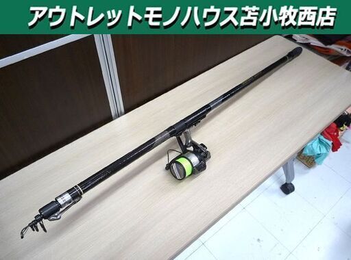 現状品 接着修復箇所あり ロッドリールセット 釣具 ダイワ カーボウィスカー プロスイング 25号 420 シマノ GT4000 BIOMASTER 中古 苫小牧西店
