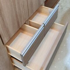 ★美品★ワードローブ ワイドタイプ グレー 引出収納付【モノ市場東海店】