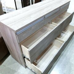 ★美品★ミドルチェスト　3段　ワイド　グレー【モノ市場東海店】