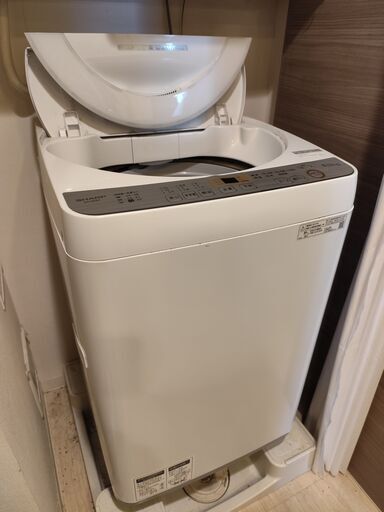 シャープ　全自動電気洗濯機　ES-GE6C-W