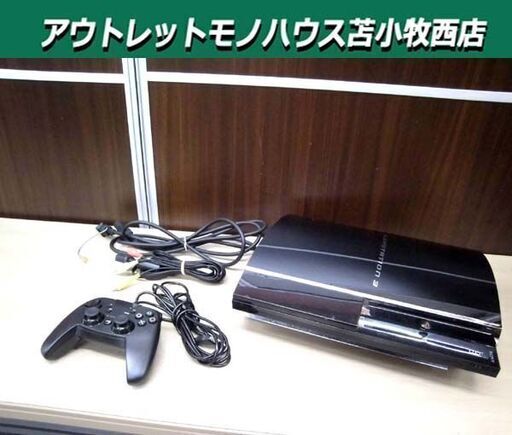 ジャンク扱い SONY PlayStation3 初期型 CECHA00 社外コントローラー付き クリア・ブラック PS1/PS2ソフト対応 PS3 プレステ3 中古 ゲーム機 ソニー 苫小牧西店