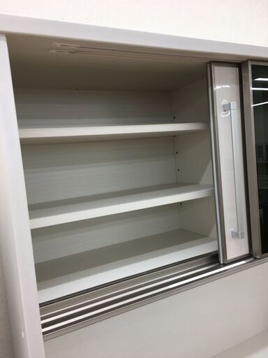 ☆ジモティ割あり☆ 食器棚 ホワイト H201×W120×D43 クリーニング済み